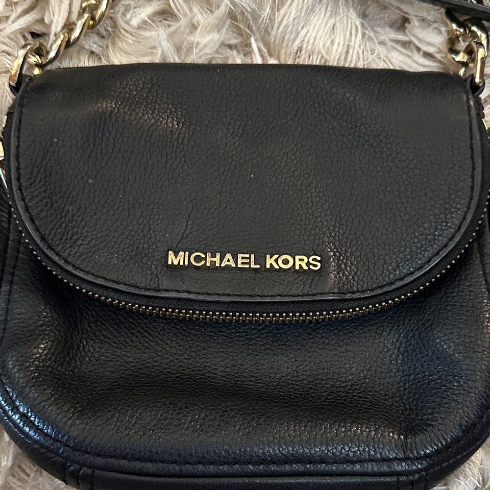 Michael Kors Black Crossbody Bag with Gold Accents - Picture 2 of 16